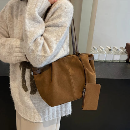 Large Capacity Tote Bag for Women – Luxury Shoulder Handbag with Coin Purse