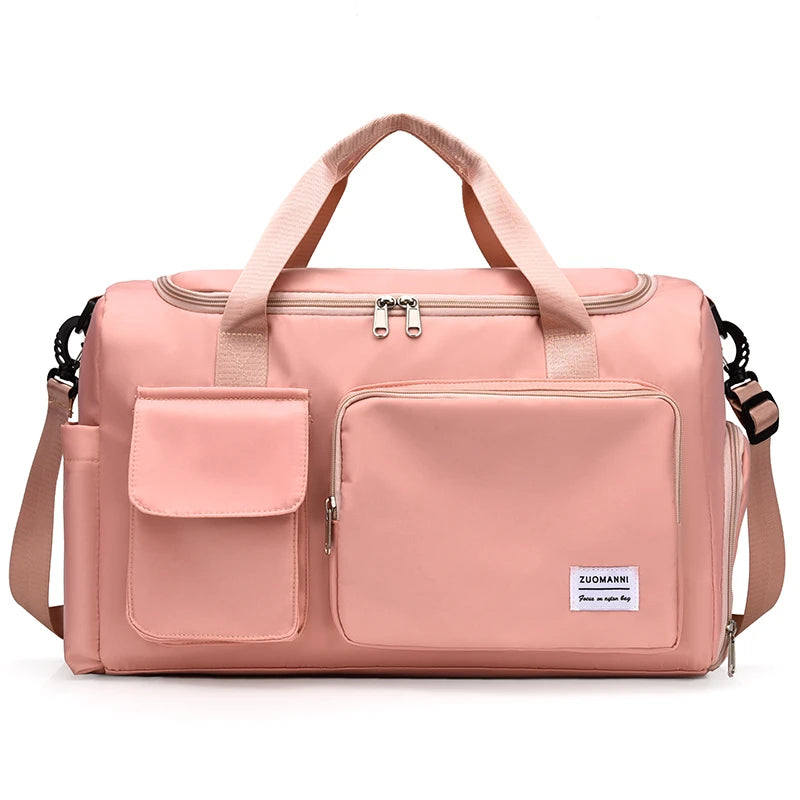 Large Capacity Weekender Duffle Bag with Shoe Compartment