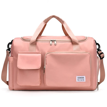 Large Capacity Weekender Duffle Bag with Shoe Compartment