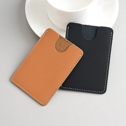 Slim Genuine Leather Card Holder – Ultra-Thin Cowhide Wallet