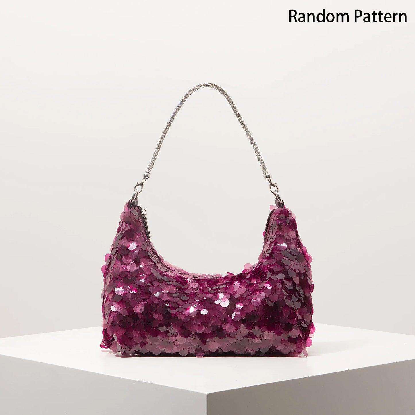 Sequin Shoulder Bag – Glitter Hobo Purse for Bridal, Prom & Wedding