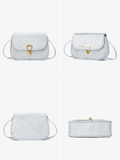 Sparkling Silver Mini Crossbody Bag for Women – Luxury PU Leather