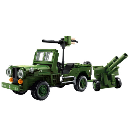 WWII M16 Half-Track Anti-Aircraft Building Blocks Set