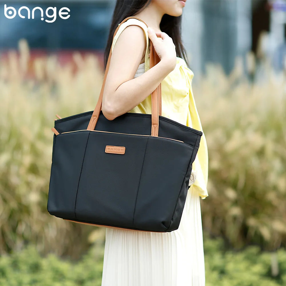 BANGE Women's Large Tote Bag – Padded Shoulder Crossbody for School & Work