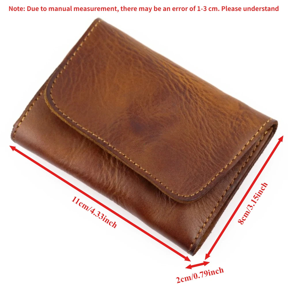 Genuine Leather Compact Wallet for Men & Women