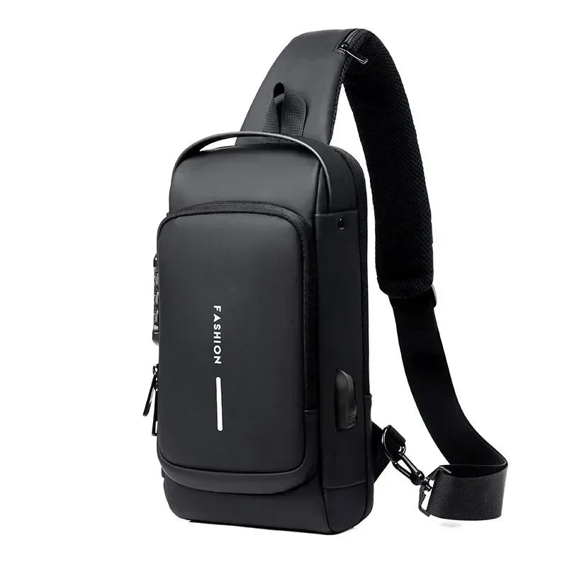 Anti-Theft Crossbody Chest Bag with USB Charging Port