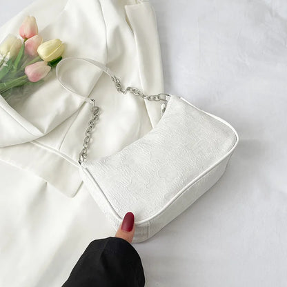 Floral Felt Shoulder Bag – Women's Small Crossbody Underarm Bag