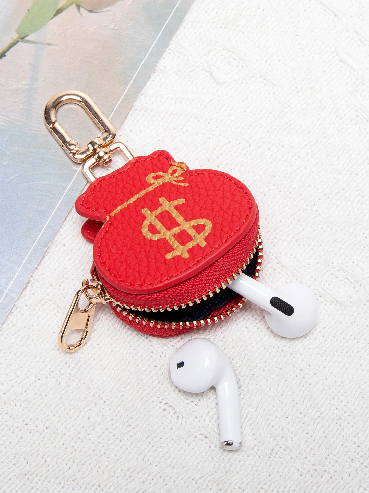 Cute Panda Coin Purse Keychain – Mini PU Leather Zipper Pouch