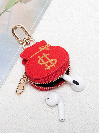 Cute Panda Coin Purse Keychain – Mini PU Leather Zipper Pouch