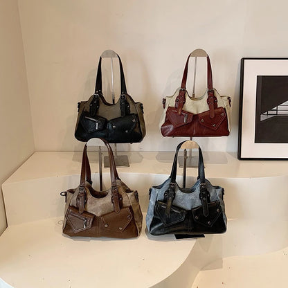 Retro Shoulder Tote Bag – Versatile Women's Handbag
