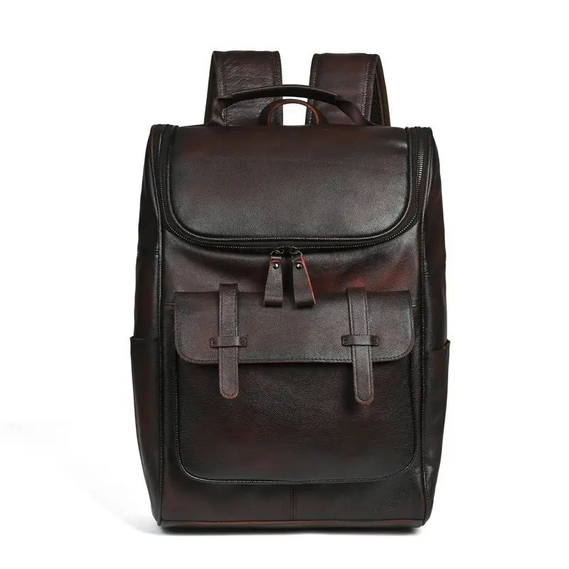Genuine Leather Women's Vintage Backpack – Cowhide Retro Bag