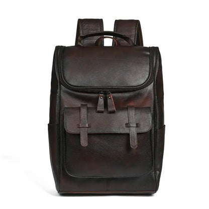 Genuine Leather Women's Vintage Backpack – Cowhide Retro Bag
