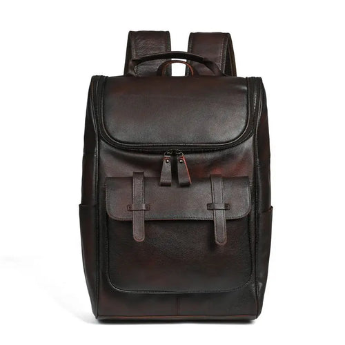 Genuine Leather Women's Vintage Backpack – Cowhide Retro Bag