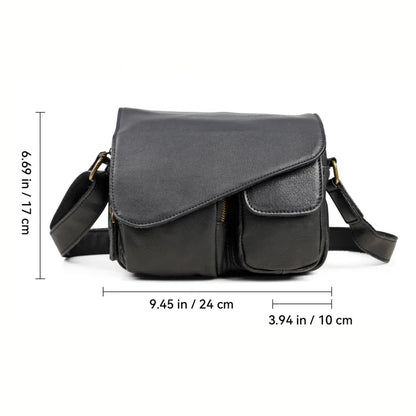 Genuine Leather Crossbody Messenger Bag for Men – 10.5" iPad