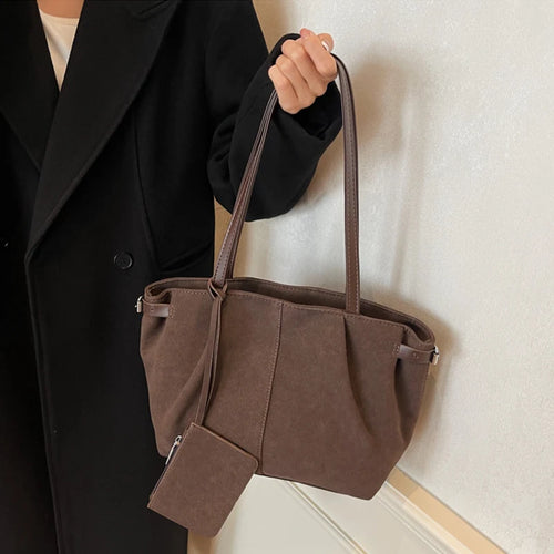 Large Capacity Tote Bag for Women – Luxury Shoulder Handbag with Coin Purse