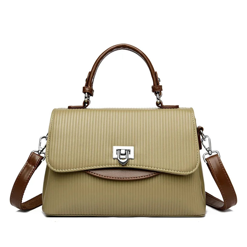 Women's Leather Crossbody Bag – Large Capacity Shoulder Handbag