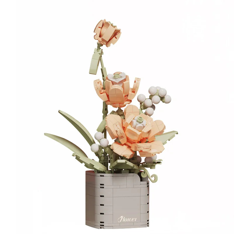 Eternal Flower Bonsai Micro Building Blocks – Potted Plant Decor