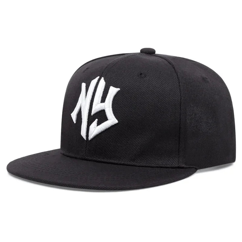 NY Embroidery Snapback Baseball Cap – Unisex Flat Brim Hat