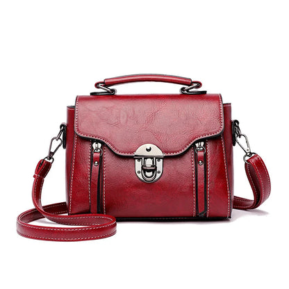 Crossbody Bag for Women – Vintage PU Leather Flap Satchel Purse