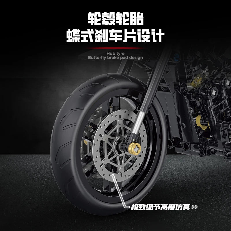 Motorcycle Building Block Set – 586 PCS Technical Brick Model Kit