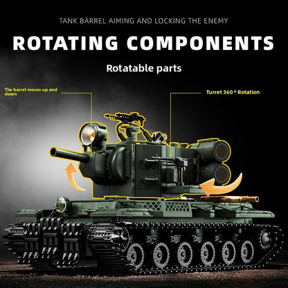 KV-2 Heavy Tank MOC Building Set – 2235-Piece Military Brick Model