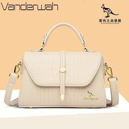 Crocodile Pattern Leather Crossbody Bag for Women