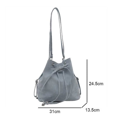 Drawstring Bucket Bag – Women's Korean Crossbody Handbag