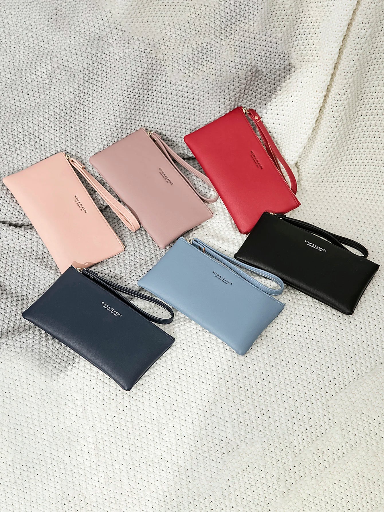 Long Zipper Clutch Wallet for Women – PU Leather Wristlet