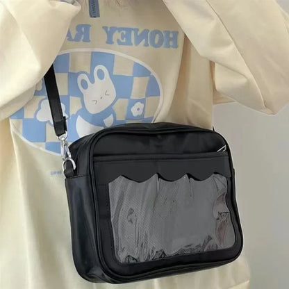 Harajuku Ita Bag for Women – Transparent PU Crossbody Bag