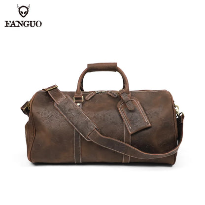 Genuine Leather Weekend Duffle Bag – Travel Holdall