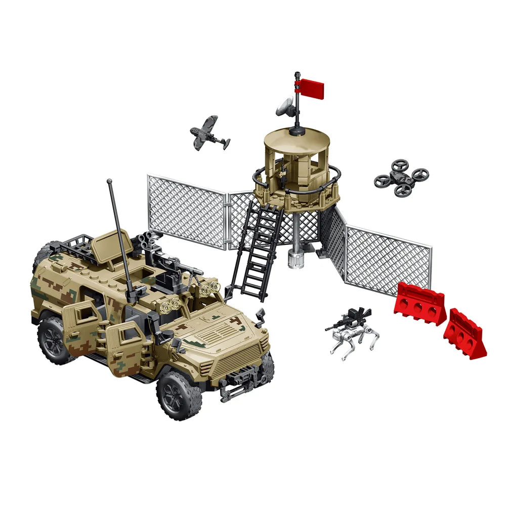Military Armored Vehicle Building Blocks Set – Army Truck Model Kit