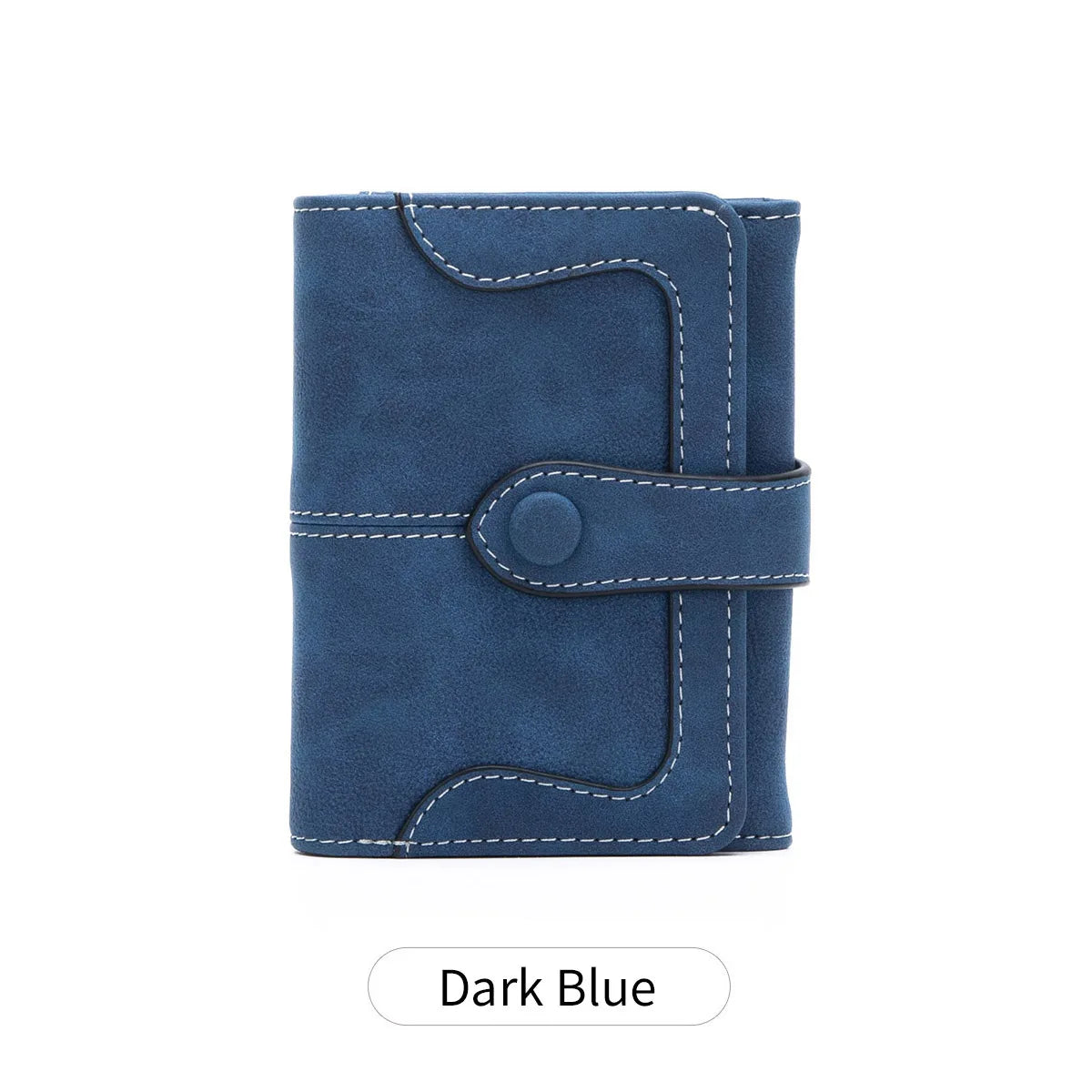 Women's Bifold Snap Wallet – Compact Vintage Short Purse