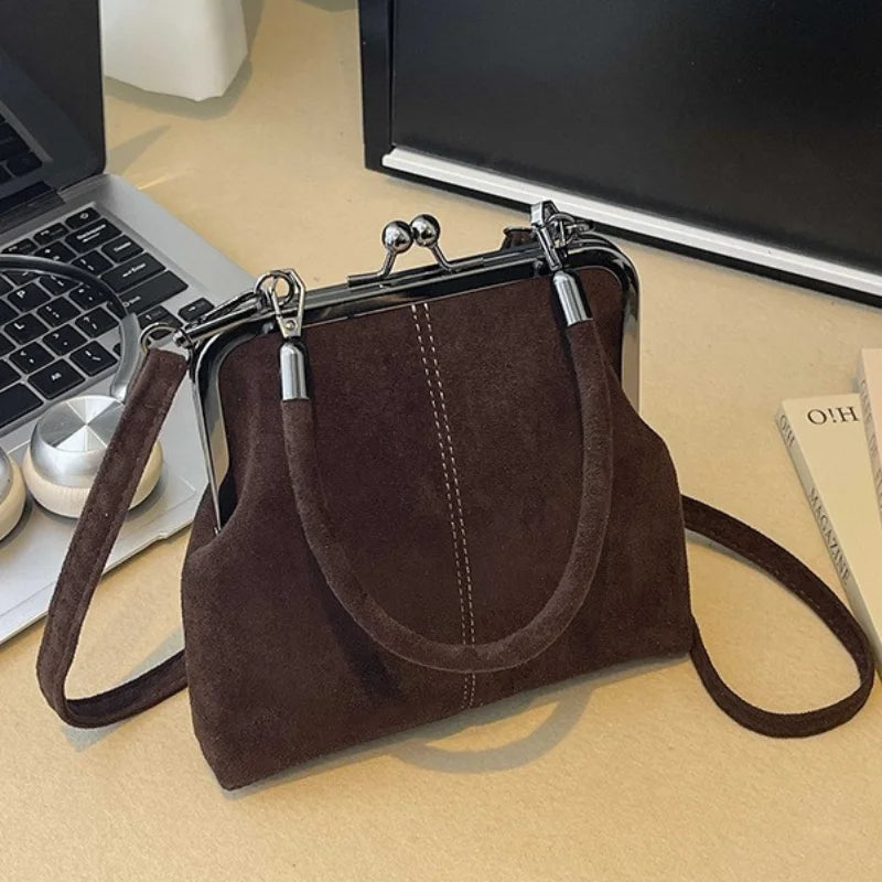 Retro Clip Clasp Crossbody Bag – Mini Phone Purse Shoulder Bag