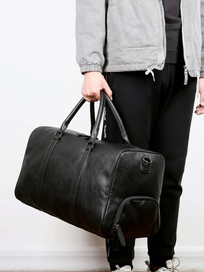 Leather Duffle Bag for Men – Large Capacity Travel Weekender