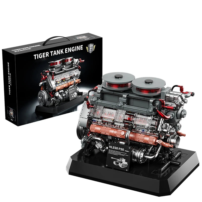 Tiger Tank Engine Building Blocks Set – 1200pcs HL230 P30 MOC Model