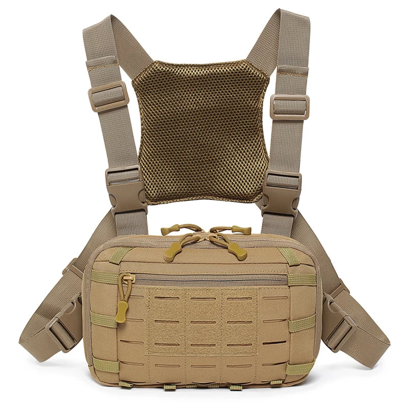 Tactical Chest Pack with MOLLE Webbing – Outdoor Hiking Bag
