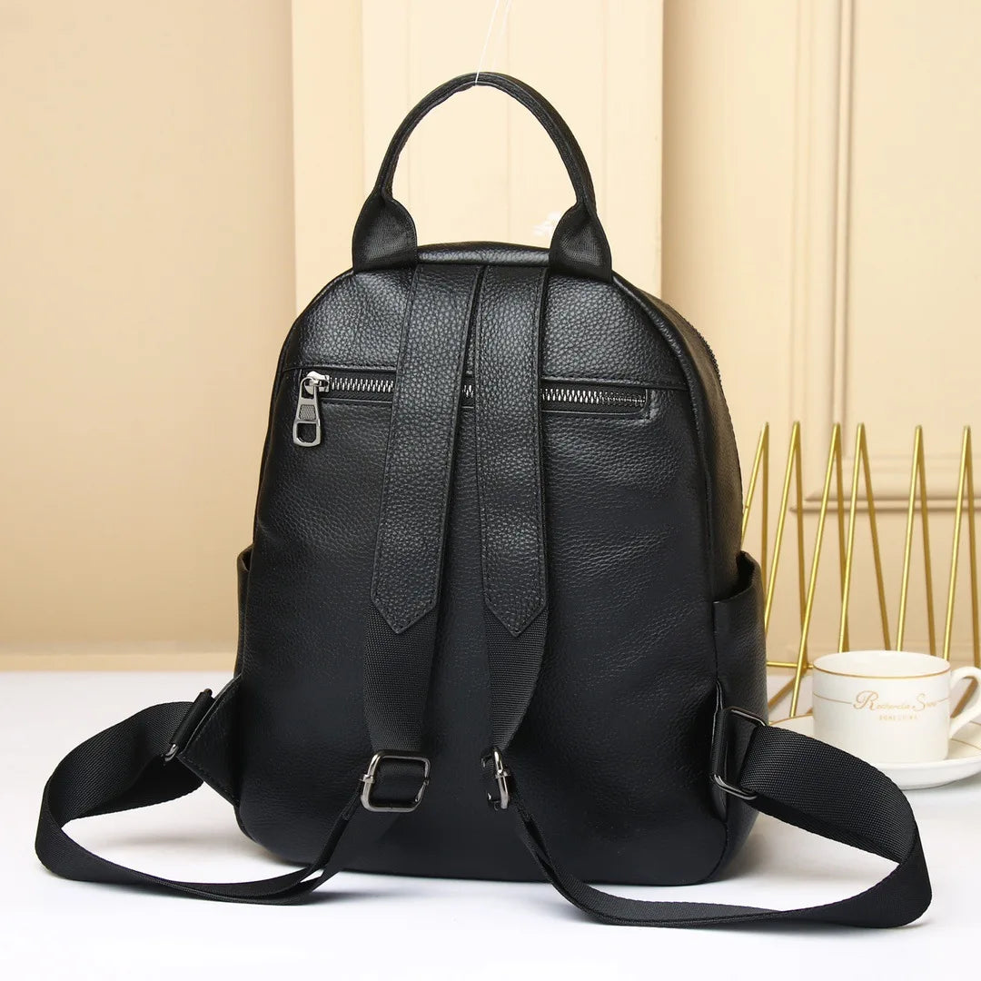 Genuine Leather Women's Mini Backpack – Rivet Detail