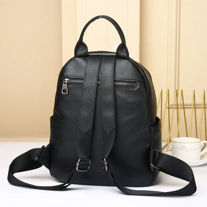 Genuine Leather Women's Mini Backpack – Rivet Detail