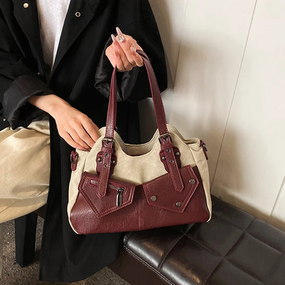 Retro Shoulder Tote Bag – Versatile Women's Handbag