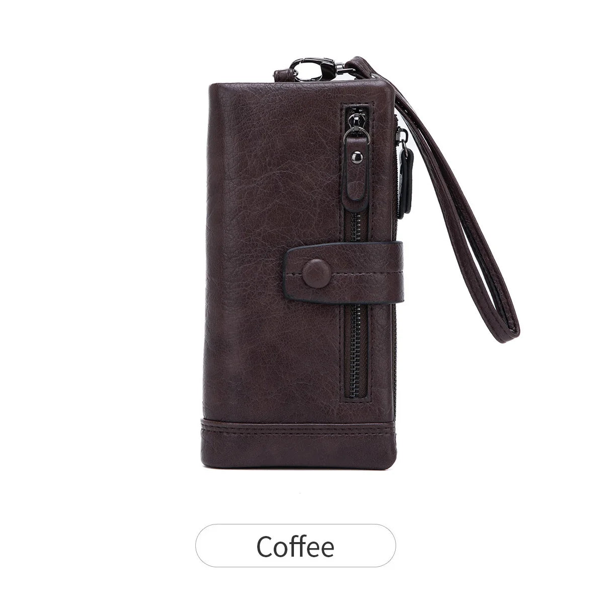 RFID Blocking Long Wallet – Women's Large Capacity Trifold Purse
