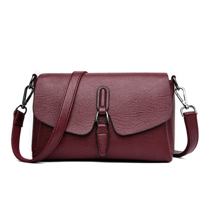 3-Layer Leather Crossbody Shoulder Bag for Women – Luxury Designer Handbag