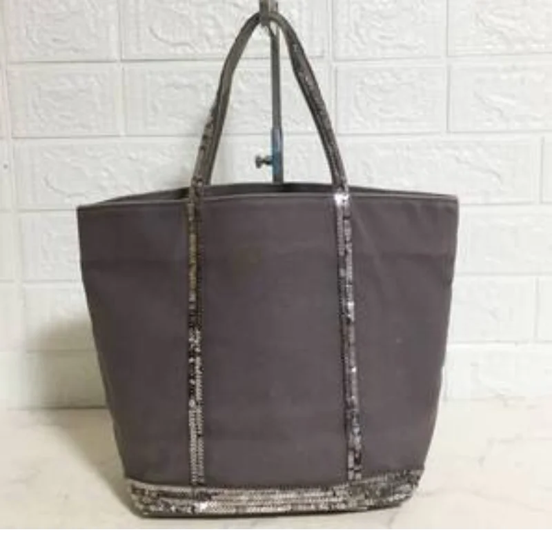 Sequin Woven Tote Bag – Large Straw Shopper for Women