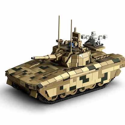 Military Army Tank MOC Building Blocks Set with Soldier Figures