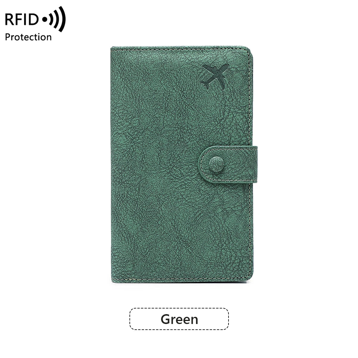 RFID Passport Wallet – Multifunctional Travel Holder with Airplane Design