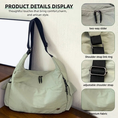 Hobo Shoulder Bag Large Capacity Casual Nylon Women's Everyday Bag
