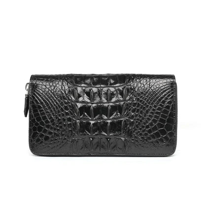 Crocodile Leather Long Organizer Wallet for Men