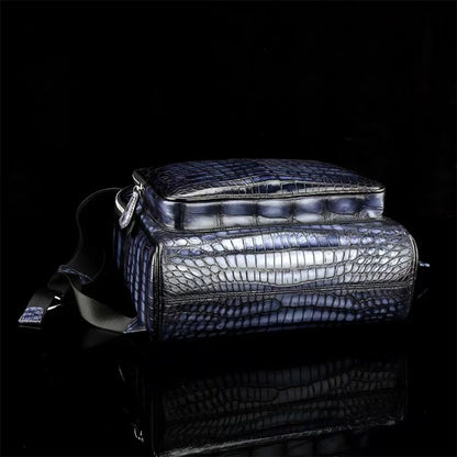 Crocodile Leather Luxury Backpack for Men & Women