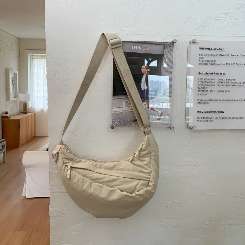 Lightweight Hobo Crossbody Bag – Casual Puffy Shoulder Bag