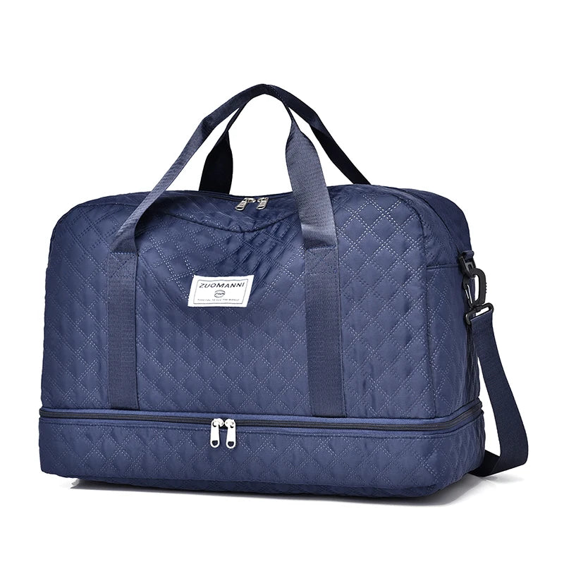 Large Capacity Travel Duffel Bag Quilted Sports Gym Bag