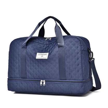 Large Capacity Travel Duffel Bag Quilted Sports Gym Bag